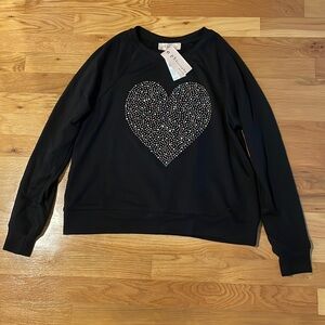 Black Top Diamond Heart Design